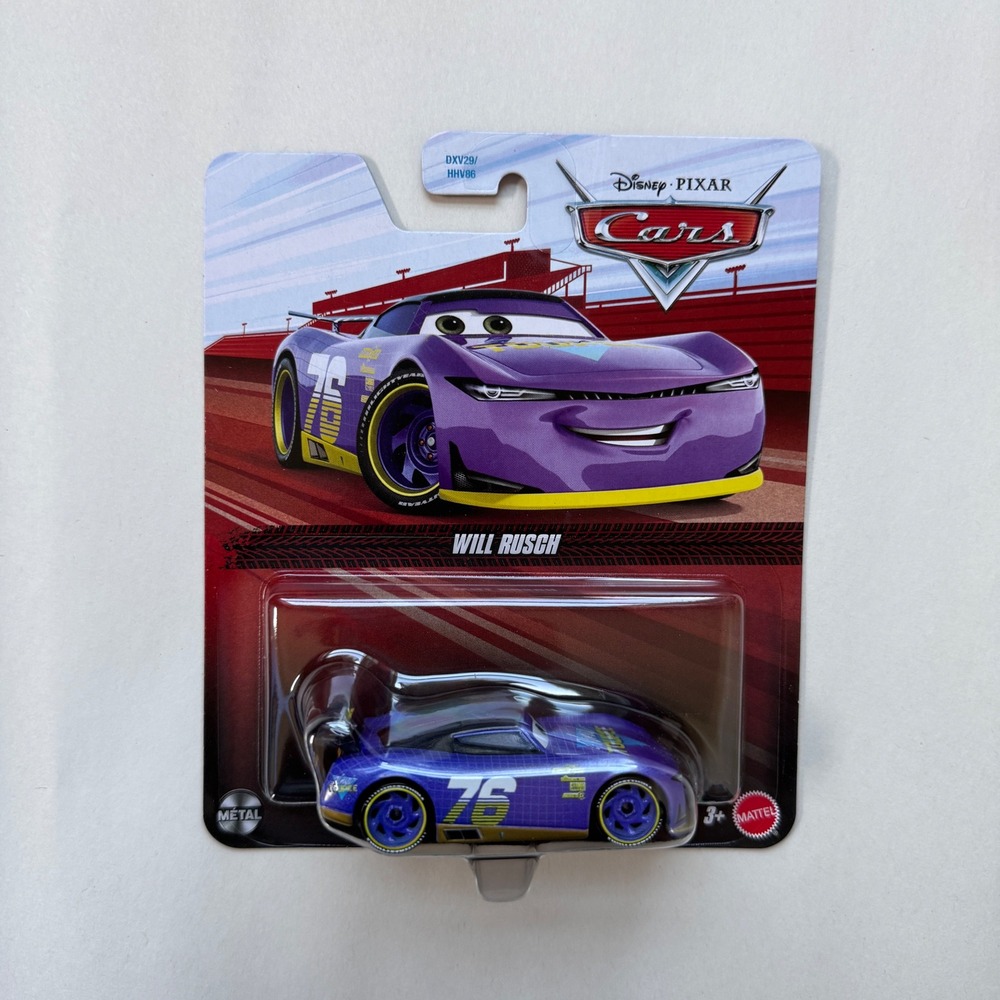 Disney Pixar Cars Will Rusch Vinyl Toupee #76 Next-Gen Die-Cast Mattel HHV86 NEW